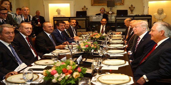Foreign Minister Mevlüt Çavuşoğlu accompanied President Erdoğan during his visit to USA, 16 May 2017