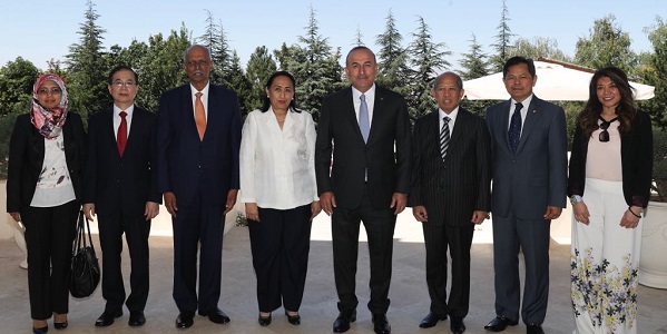 Foreign Minister Mevlüt Çavuşoğlu came together with the Ambassadors of the Association of Southeast Asian Nations (ASEAN) member states, 31 July 2017