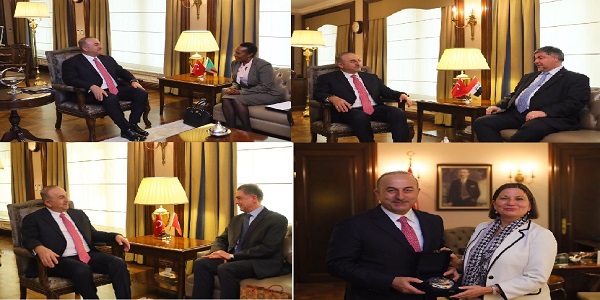 Foreign Minister Çavuşoğlu received Ambassadors of Zambia, Iraq, Tunisia and Mexico in Ankara.