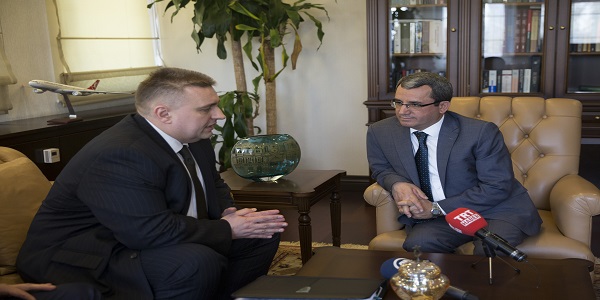 Dışişleri Bakan Yardımcısı Büyükelçi Ahmet Yıldız’ın, Belarus Dışişleri Bakan Yardımcısı Oleg Kravchenko’yu kabulü, 28 Mart 2017