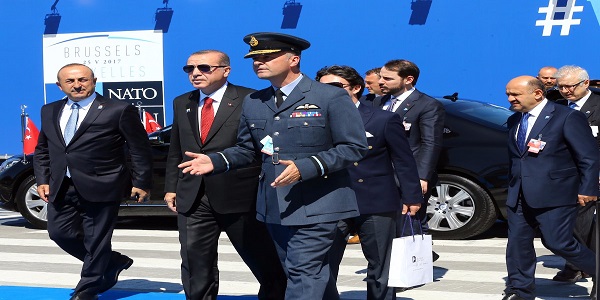 Foreign Minister Mevlüt Çavuşoğlu accompanied President Erdoğan during his visit to Belgium, 24-25 May 2017
