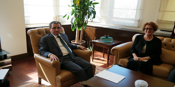 Dışişleri Bakan Yardımcısı Büyükelçi Ahmet Yıldız’ın, UNDP Başkan Yardımcısı ve Avrupa ve Bağımsız Devletler Topluluğu Bölgesel Bürosu Direktörü Cihan Sultanoğlu’nu kabulü, 28 Mart 2017