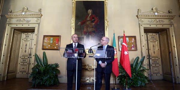 Foreign Minister Mevlüt Çavuşoğlu is in Portugal.