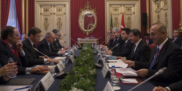 Foreign Minister Mevlüt Çavuşoğlu in Portugal