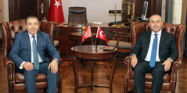 لقاء السيد تشاووش أوغلو وزير الخارجية مع السيد منجي حامدي وزير الخارجية التونسي.