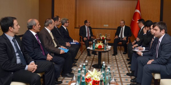 استقبال السيد تشاووش أوغلو وزير الخارجية لوفد المجلس التركماني السوري