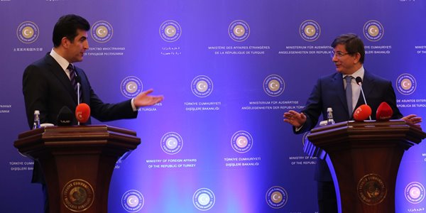 Foreign Minister Davutoğlu meets with IKRG Prime Minister Barzani
