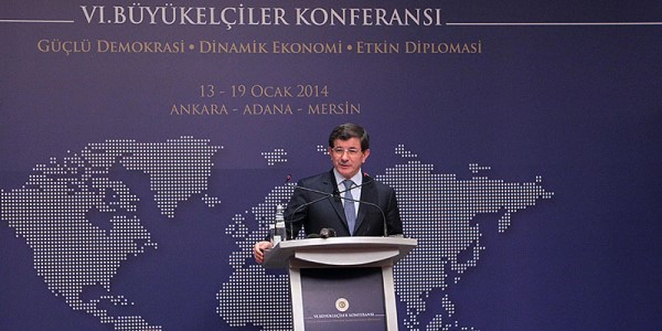 Foreign Minister Davutoğlu and the Ambassadors in Mersin