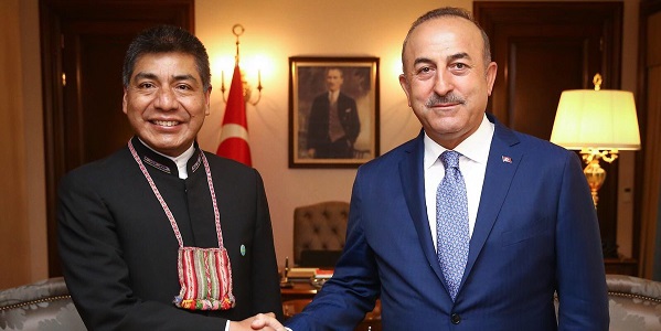 Foreign Minister Mevlüt Çavuşoğlu met with Foreign Minister Fernando Huanacuni Mamani of Bolivia, 9 July 2018