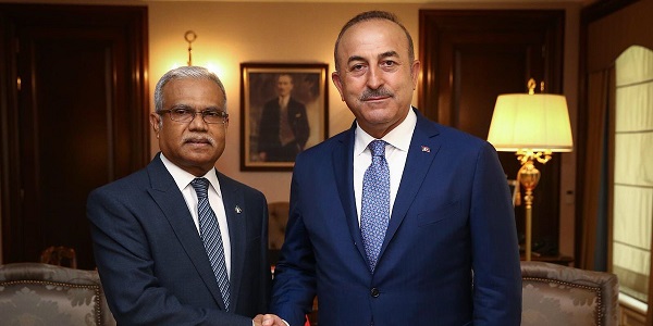 Dışişleri Bakanı Mevlüt Çavuşoğlu’nun Maldivler Dışişleri Bakanı Mohamed Asim ile görüşmesi, 9 Temmuz 2018