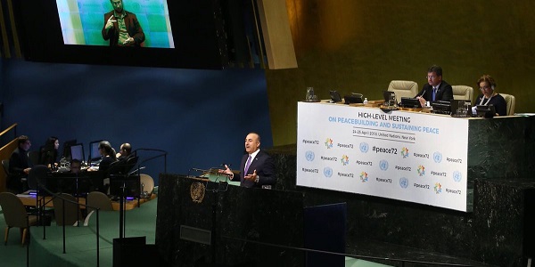 مشاركة السيد تشاووش أوغلو وزير الخارجية في الاجتماع الرفيع الذي عقد في الجمعية العامة للأمم المتحدة، 21-24 نيسان/أبريل 2018