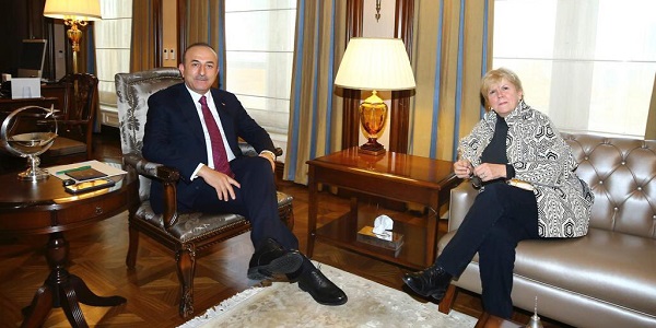 Foreign Minister Mevlüt Çavuşoğlu met with Ms. Jane Holl Lute, the official assigned by the UN Secretary-General, 13 December 2018