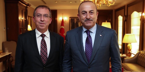 استقبال السيد تشاووش أوغلو وزير الخارجية لسفيري إيطاليا وجمهورية قبرص الشمالية التركية وممثل جامعة الدول العربية، 12 تشرين الأول/أكتوبر 2018