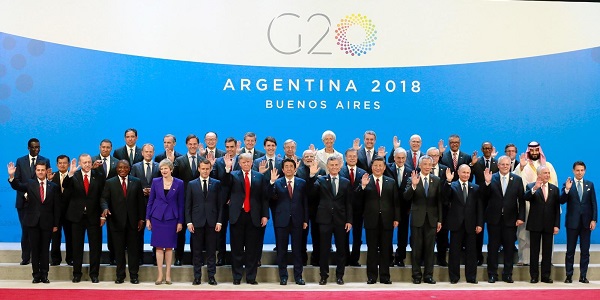Le ministre des Affaires étrangères, Mevlüt Çavuşoğlu, a accompagné le président Erdoğan lors de sa visite en Argentine pour participer au sommet des dirigeants du G20, 29 novembre -1er décembre 2018.