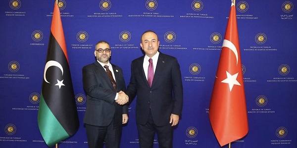 Foreign Minister Mevlüt Çavuşoğlu met with Khaled El-Meshri, President of Libya High Council of State, 13 December 2018