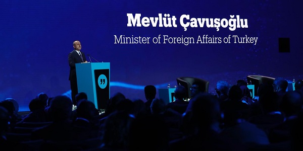 مشاركة السيد تشاووش أوغلو وزير الخارجية في الجلسة الخاصة لمنتدى TRT World التي عقدت تحت عنوان 'البحث عن سلام عادل في عالم مقسّم'، 4 تشرين الأول/أكتوبر 2018 