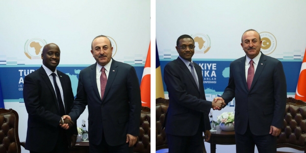 Dışişleri Bakanı Mevlüt Çavuşoğlu Çad Dışişleri Bakanı ve Ruanda Dışişleri Bakanlığı'nda Devlet Bakanı ile görüşmesi, 10 Şubat 2018