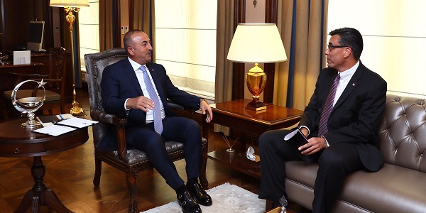 استقبال السيد تشاووش أوغلو وزير الخارجية للسفير الكوستاريكي لدى أنقرة - 22 آب/أغسطس 2017