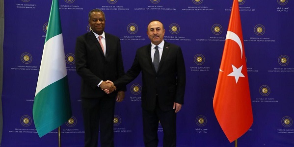 Foreign Minister Mevlüt Çavuşoğlu met with Geoffrey Onyeama, Foreign Minister of Nigeria, 18 October 2017
