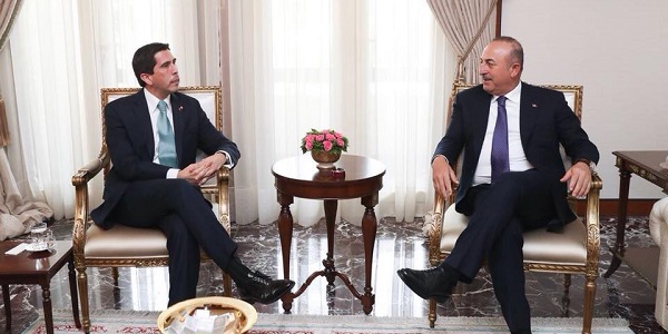 لقاء السيد تشاووش أوغلو وزير الخارجية مع نائب وزير خارجية البارغواي، 20 مارس/آذار 2018