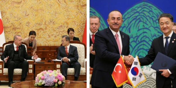 Le Ministre des Affaires étrangères, Mevlüt Çavuşoğlu,  a accompagné le Président Erdoğan lors de sa visite en République de Corée, 2-3 mai 2018