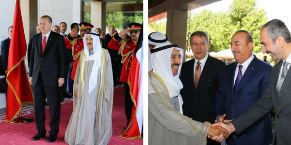 Le Ministre des Affaires étrangères Mevlüt Çavuşoğlu a accompagné le Président Erdoğan lors de sa visite au Koweït, le 14 novembre 2017