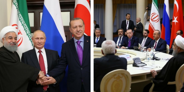 Le Ministre des Affaires étrangères Mevlüt Çavuşoğlu a accompagné le Président Erdoğan lors de sa visite à Sotchi le 22 novembre 2017