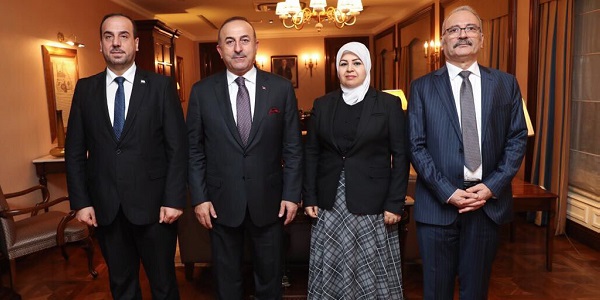 Dışişleri Bakanı Mevlüt Çavuşoğlu’nun Suriye muhalefeti Müzakere Yüksek Kurulu Başkanını kabulü, 18 Aralık 2017