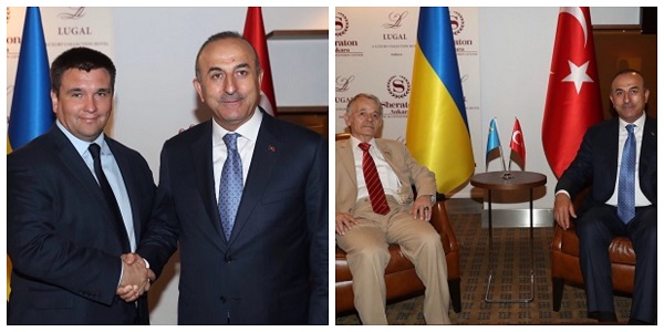 Dışişleri Bakanı Mevlüt Çavuşoğlu’nun Ukrayna Dışişleri Bakanı Pavlo Klimkin ve Kırım Tatarları lideri Mustafa Kırımoğlu ile görüşmeleri, 7 Haziran 2018