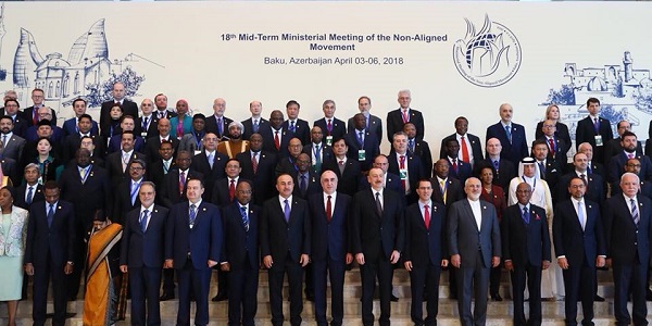 Foreign Minister Mevlüt Çavuşoğlu visited Azerbaijan to attend the Ministerial Conference of the Non-Aligned Movement, 4-5 April 2018