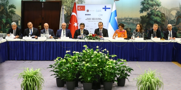 Foreign Minister Çavuşoğlu accompanied Prime Minister Davutoğlu during his visit to Finland