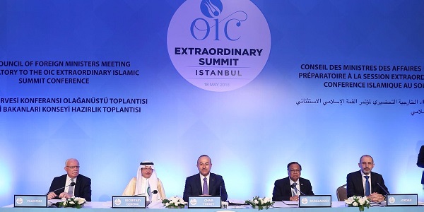 انعقاد الاجتماع الطارئ لمجلس وزراء خارجية منظمة التعاون الإسلامي في إسطنبول، 18 أيار/مايو 2018 