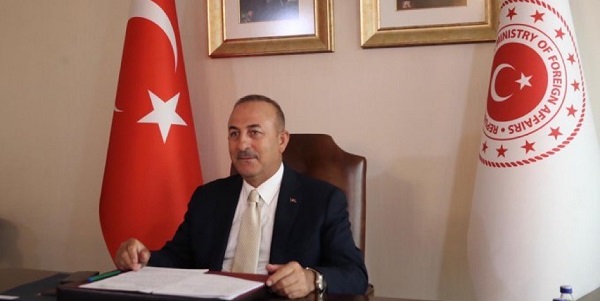 Participation du ministre des Affaires  étrangères Mevlüt Çavuşoğlu à la réunion extraordinaire du comité exécutif de l'Organisation de coopération islamique tenue par vidéoconférence, 10 juin 2020