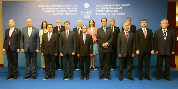 انعقاد الاجتماع السادس والثلاثين لمجلس وزراء خارجية الدول الأعضاء في منظمة التعاون الاقتصادي في البحر الأسود في إسطنبول، 29 حزيران/يونيو 2017