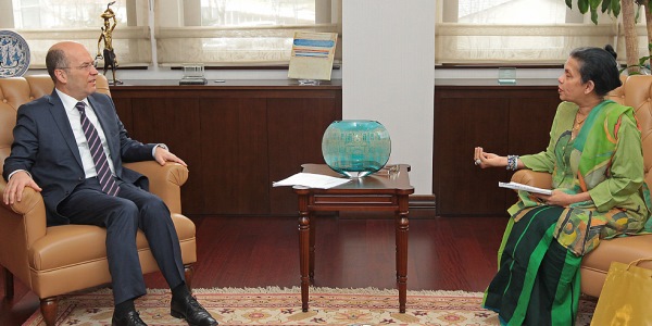 Deputy Foreign Minister Ambassador Naci Koru received Sri Lanka’s Ambassador to Turkey Bharathi D. Wijeratne.