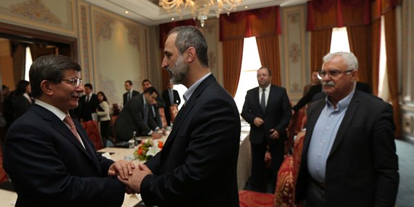 Foreign Minister Davutoğlu met with Moaz Al Khatib, President of the Syrian National Coalition.