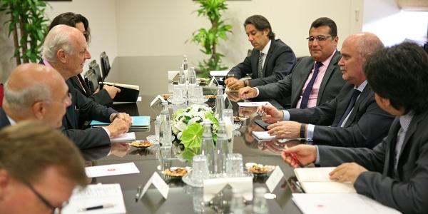 Under Secretary Ambassador Sinirlioğlu met with a delegation headed by UN Special Envoy Staffan de Mistura