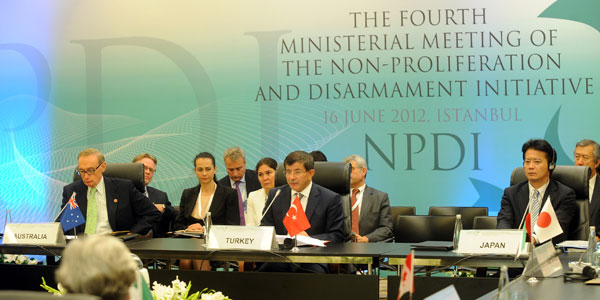 Foreign Ministers of  Nuclear Non-proliferation and Disarmament Initiative met in İstanbul.