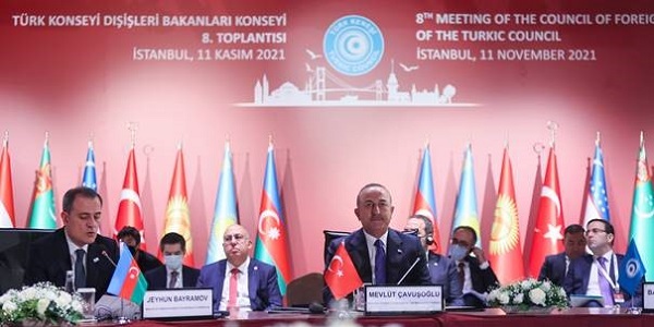 Participation of Foreign Minister Mevlüt Çavuşoğlu in the 8th Meeting of the Council of Foreign Ministers of the Turkic Council, 11 November 2021