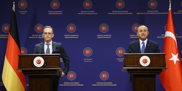 Réunion  du ministre des Affaires  étrangères Mevlüt Çavuşoğlu avec le ministre des Affaires étrangères d’Allemagne Heiko Maas, 25 août 2020