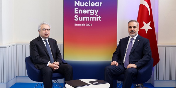 Teilnahme von Außenminister Hakan Fidan am Atomenergie-Gipfel, Brüssel, 21. März 2024