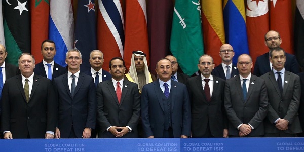Participation du ministre des Affaires étrangères Mevlüt Çavuşoğlu à la réunion ministérielle de la Coalition mondiale contre DAECH, 14 novembre 2019