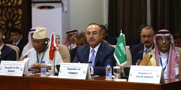 Participation du Ministre des Affaires étrangères, Mevlüt Çavuşoğlu, à la réunion extraordinaire à composition non limitée du Comité exécutif de l'Organisation de la coopération islamique, Arabie saoudite, 17 juillet 2019