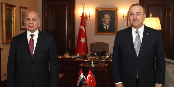 لقاء وزير الخارجية مولود تشاووش أوغلو مع وزير الخارجية العراقي فؤاد حسين، 16 ديسمبر/ كانون الأول 2020