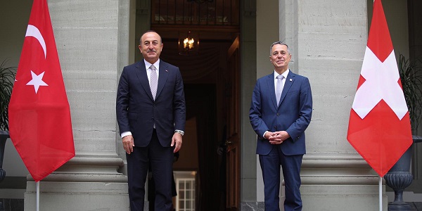 Visite du ministre des Affaires étrangères Mevlüt Çavuşoğlu en Suisse, 14 août 2020