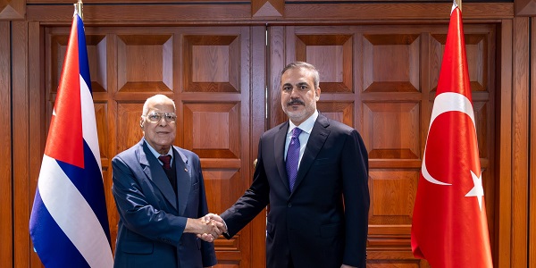 Minister of Foreign Affairs Hakan Fidan met with Ricardo Cabrisas Ruíz, Deputy Prime Minister of Cuba, 12 Mart 2024, Ankara