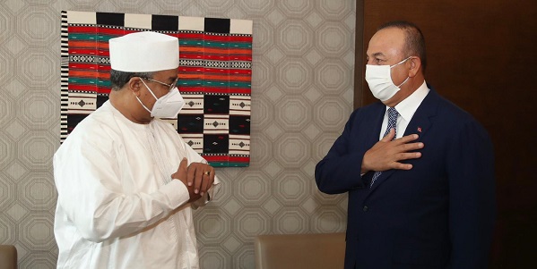 Visite du ministre des Affaires étrangères Mevlüt Çavuşoğlu au Mali, 9 septembre 2020