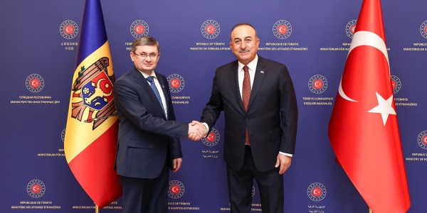 Meeting of Foreign Minister Mevlüt Çavuşoğlu with Igor Grosu, Speaker of the Moldovan Parliament, 26 January 2023, Ankara