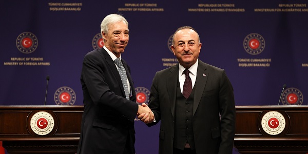 Meeting of Foreign Minister Mevlüt Çavuşoğlu with Joao Cravinho, Minister of Foreign Affairs of the Republic of Portugal, 30 January 2023, Ankara