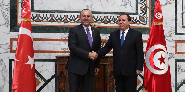 Le ministre des Affaires étrangères, Mevlüt Çavuşoğlu, a effectué une visite en Tunisie, 22-24 décembre 2018